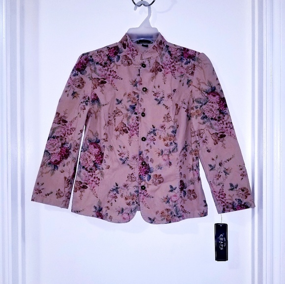 Chaps Women's Floral Print Blazer - Picture 2 of 8